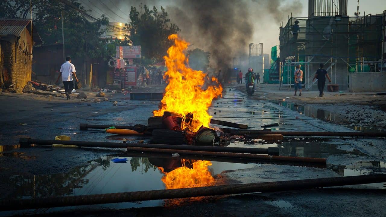 aftermath, riot, protest, revolution, demonstration, resistance, riot, riot, riot, riot, riot, protest, protest, revolution,riot to bring Gyanendra