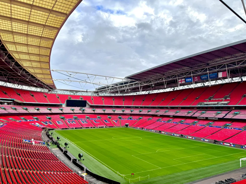 fifa Discover the architectural marvel of Wembley Stadium in London, a premier sports venue. a stadium for fifa club world cup